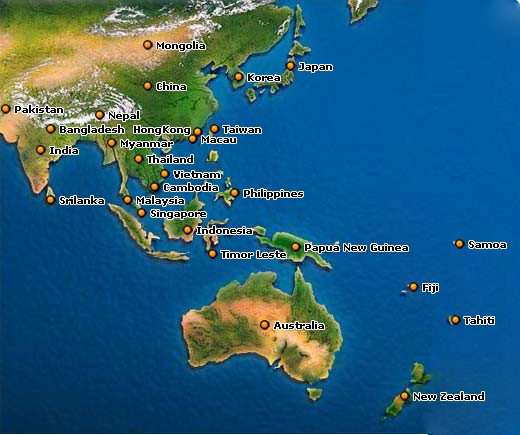 New Zealand And Philippines Map National Movements